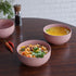 Glossy Pink 2 Ceramic Dinner Plate with 2 Serving Bowl - The Earth Store - Dinnerware